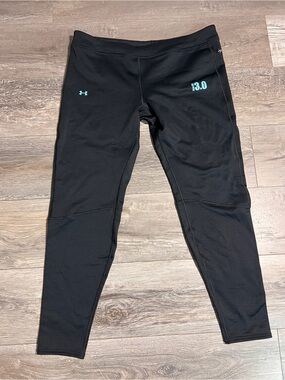 Under Armour Base Layer Leggings Women XL Pants Thermal Base 3.0 Black Blue